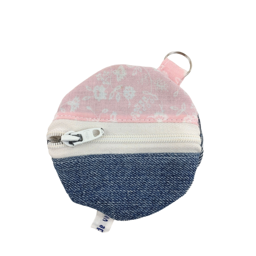 Porte Cl Zipp en Jean & Tissu Upcycling - Label Emmaus - Modalova