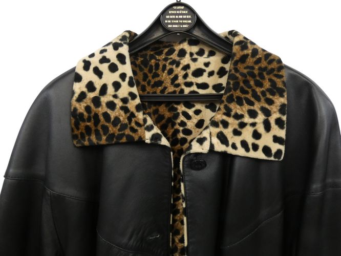Manteau 3/4 rversible en cuir T.48 - george martha - Modalova