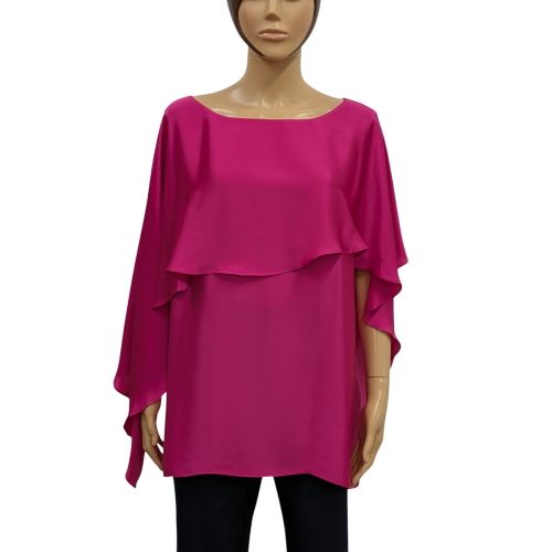 Jamais port avec tiquette Top tee shirt Tunique T 48 fushia satin - joseph ribkoff - Modalova