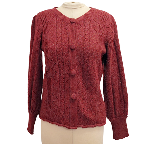 Gilet en maille bordeaux - L - blanche porte - Modalova