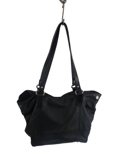 Sac en cuir noir Hexagona - Label Emmaus - Modalova