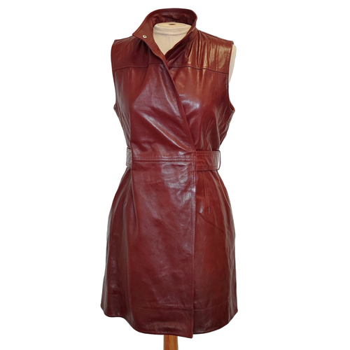 Robe en cuir cintre - 36 - ganni - Modalova