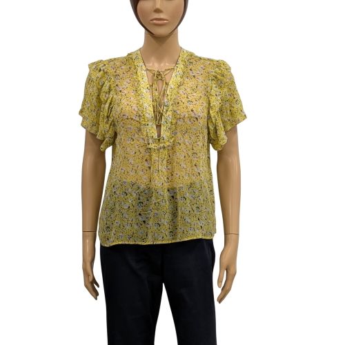 Top Tunique blouse T XS en voile imprim floral - zadig & voltaire - Modalova
