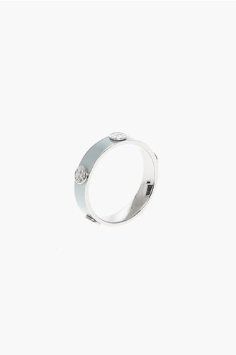 MILLER Steel Ring with DOUBLE-T Application size 7 - Tory Burch - Modalova