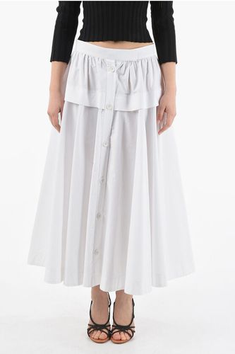 Cotton-poplin BOEMIA Flared Midi Skirt with Button-up Detail size 44 - Sportmax - Modalova