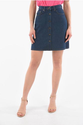Denim Flared Miniskirt with Front Button Closure size 25 - Acne Studios - Modalova