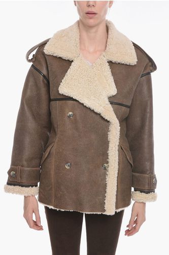 Grained-leather JORDAN Double-breasted Shearling Coat size 42 - The Mannei - Modalova