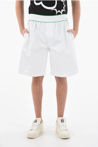 Logoed Elastic Waistband Cotton Shorts size S - Bottega Veneta - Modalova