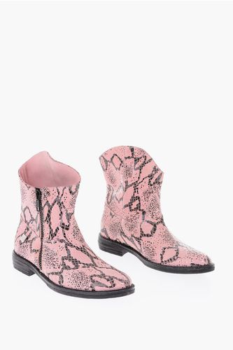 Python patterned leather Western boots size 31 - Monnalisa - Modalova