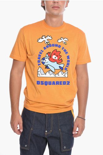 Printed Short Sleeved Crewneck T-Shirt size M - Dsquared2 - Modalova