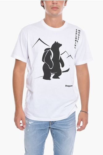 Printed Short Sleeved Crewneck T-Shirt size Xl - Dsquared2 - Modalova