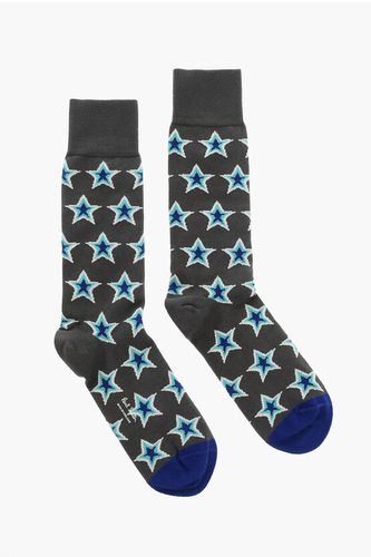 Stretch Cotton Long Socks with Star Pattern size Unica - Paul Smith - Modalova