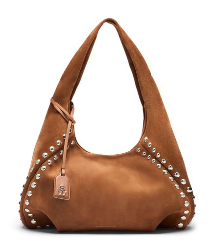 MODA STUD HOBO BAG, SACS, , TEXTURED SUEDE - Stuart Weitzman - Modalova