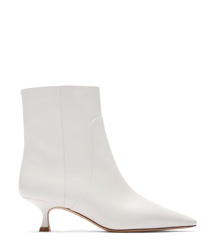 NAOMI 50 ZIP BOOTIE, BOTTES ET BOTTINES, CRÈME, NAPPA HAUTE BRILLANCE - Stuart Weitzman - Modalova