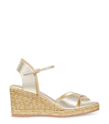 MIRELA II ESPADRILLE WEDGE, CHAUSSURES COMPENSÉES ET ESPADRILLES, , MÉTALLISÉ LIQUIDE - Stuart Weitzman - Modalova