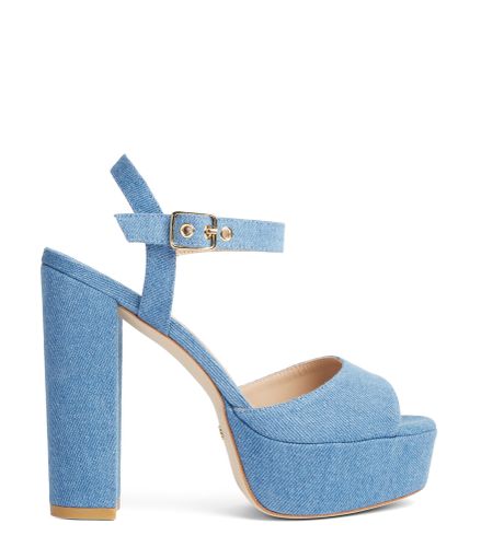 RYDER 95 PLATFORM SANDAL, Last chance, DÉLAVÉ, DENIM VINTAGE - Stuart Weitzman - Modalova