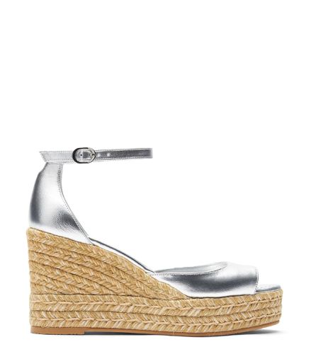 NUDISTIA ESPADRILLE WEDGE, CHAUSSURES COMPENSÉES, , MÉTALLISÉ LIQUIDE - Stuart Weitzman - Modalova