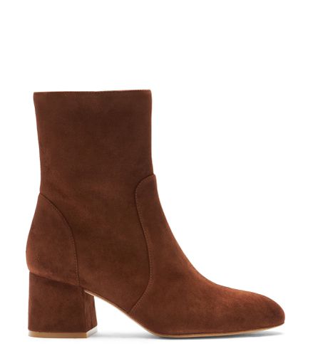 FLAREBLOCK 60 ZIP BOOTIE, BOTTES ET BOTTINES, , DAIM - Stuart Weitzman - Modalova