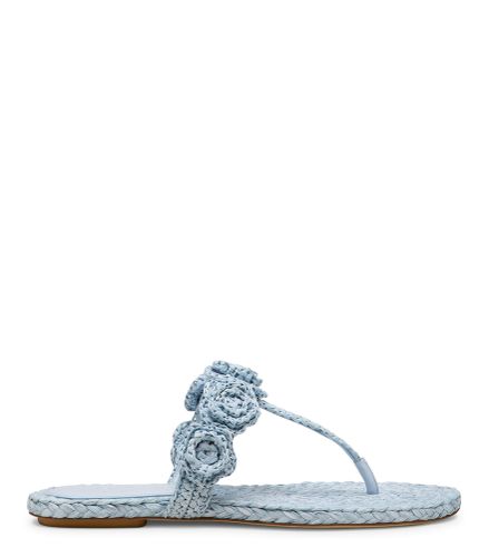 MAGNOLIA T-STRAP SLIDE, SANDALES, , WOVEN RAFFIA - Stuart Weitzman - Modalova