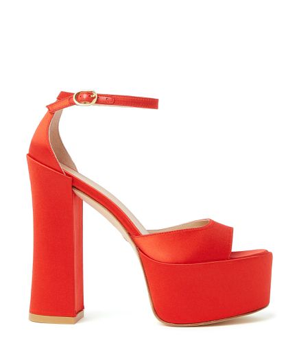 SKYHIGH 145 PLATFORM SANDAL, Sandales, , SATIN - Stuart Weitzman - Modalova