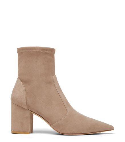 STUART 75 BLOCK STRETCH BOOTIE, BOTTES ET BOTTINES, , DAIM STRETCH - Stuart Weitzman - Modalova