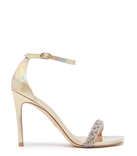 NUDISTCURVE 100 HIGHSHINE SANDAL, Last chance, , CUIR VERNI IRISÉ - Stuart Weitzman - Modalova