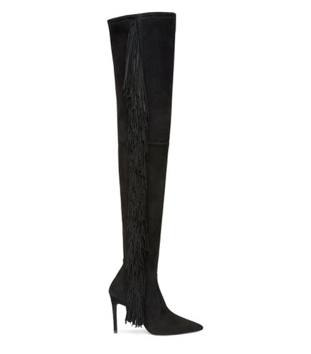 ULTRASTUART FRINGE 100 BOOT, BOTTES ET BOTTINES, , DAIM STRETCH - Stuart Weitzman - Modalova