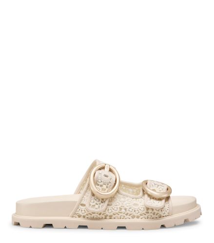 BENNI SPORT SLIDE, SANDALES, , JASMINE CROCHET/LACQUERED NAPPA - Stuart Weitzman - Modalova