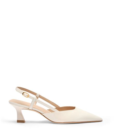 VINNIE 50 SLINGBACK, Chaussures Petit Talon Mariage, CRÈME, CUIR VERNIS - Stuart Weitzman - Modalova