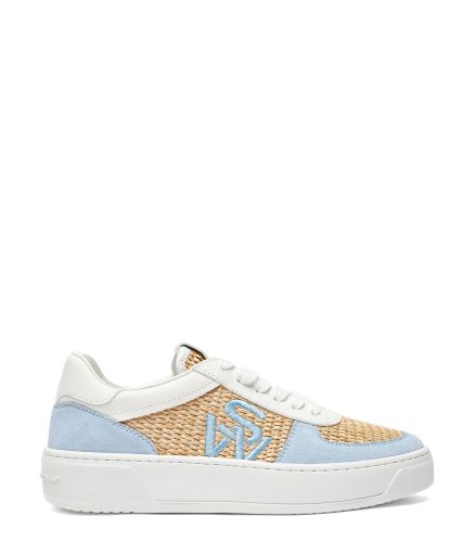 SW COURTSIDE LOGO SNEAKER, Last chance, , DAIM/RAPHIA - Stuart Weitzman - Modalova