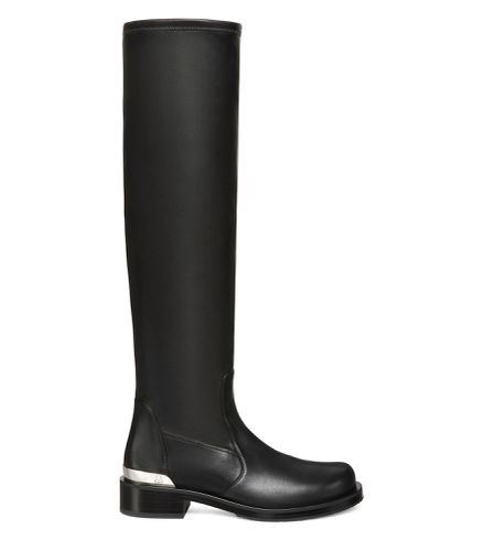 MERCER BOLD SW LOGO SLOUCH BOOT, BOTTES ET BOTTINES, , CUIR NAPPA STRETCH - Stuart Weitzman - Modalova