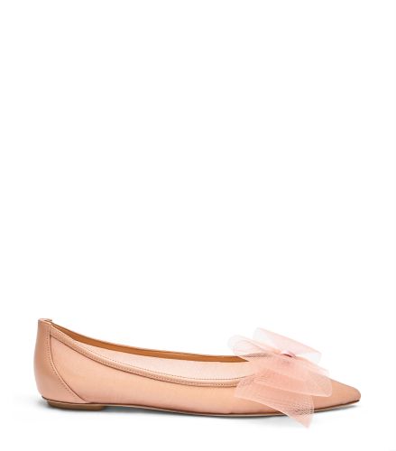 BLUSHING BOW FLAT, Last chance, , CUIR NAPPA LAQUÉ/MESH - Stuart Weitzman - Modalova