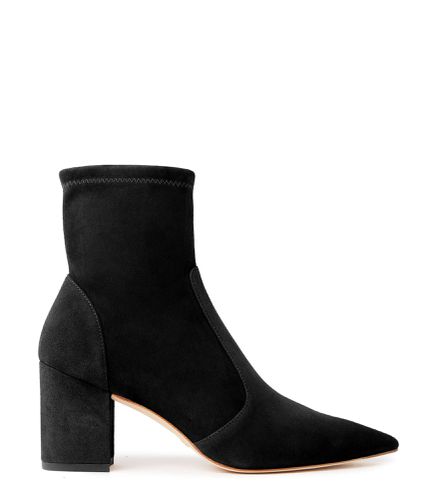 STUART 75 BLOCK STRETCH BOOTIE, BOTTES ET BOTTINES, , DAIM STRETCH - Stuart Weitzman - Modalova