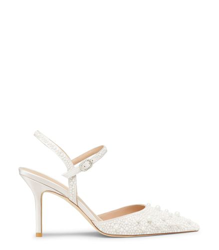 BLISS 85 PUMP, Chaussures, CRÈME/, SATIN/PERLES - Stuart Weitzman - Modalova