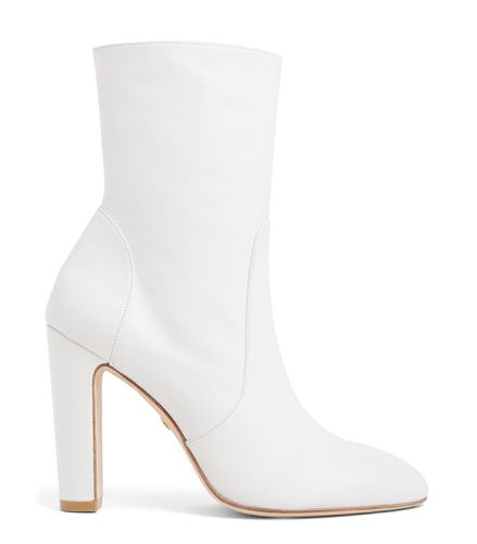 VIDA 100 ZIP BOOTIE, Last chance, CRÈME, CUIR DE VEAU LISSE - Stuart Weitzman - Modalova