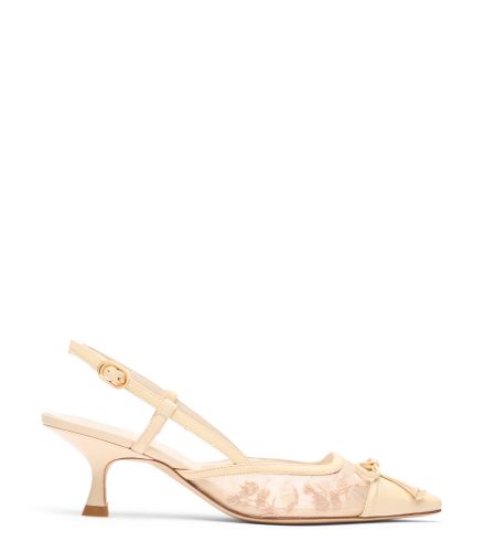KITTY SLINGBACK 50, SLINGBACK, /, ROSIE EMBROIDERED MESH/LACQUERED NAPPA - Stuart Weitzman - Modalova