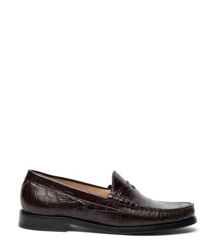 LOTTIE LOAFER, CHAUSSURES PLATES ET MOCASSINS, , LUSH SOFT CROC - Stuart Weitzman - Modalova
