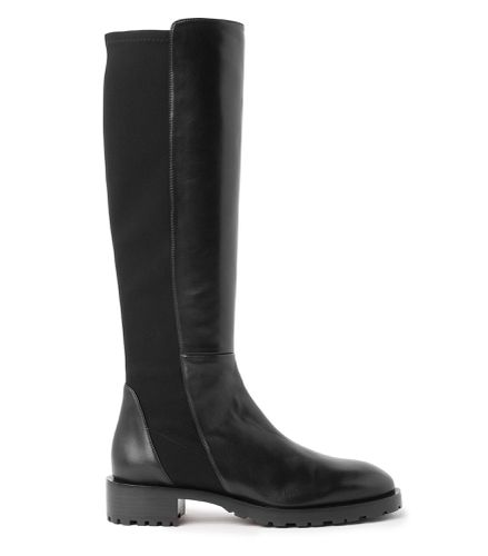 KNEE-HI LUG BOOT, BOTTES ET BOTTINES, , CUIR NAPPA/STRETCH GABARDINE - Stuart Weitzman - Modalova