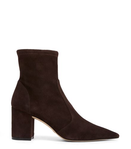 STUART 75 BLOCK STRETCH BOOTIE, BOTTES ET BOTTINES, ÉBÈNE, DAIM STRETCH - Stuart Weitzman - Modalova