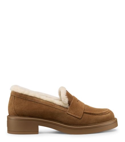 CELIA LITE SHEARLING LOAFER, CHAUSSURES PLATES ET MOCASSINS, /, SPORT SUEDE/SHORT SHEARLING - Stuart Weitzman - Modalova