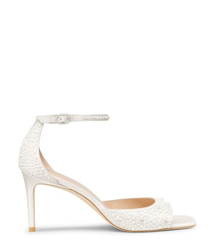 BLISS 75 SANDAL, SANDALES, CRÈME/, SATIN/PERLES - Stuart Weitzman - Modalova