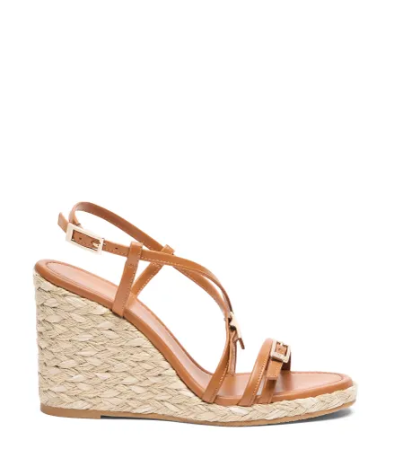 GEORGIE ESPADRILLE WEDGE, SANDALES, /, SMOOTH CALF/JUTE MIX - Stuart Weitzman - Modalova