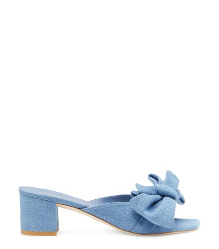 LOVEKNOT 50 BLOCK SLIDE, Last chance, DÉLAVÉ, DENIM VINTAGE - Stuart Weitzman - Modalova