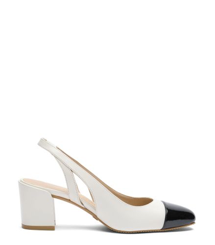 SLEEK 50 SLINGBACK, Last chance, CRÈME/, CUIR DE VEAU LISSE/VERNIS - Stuart Weitzman - Modalova