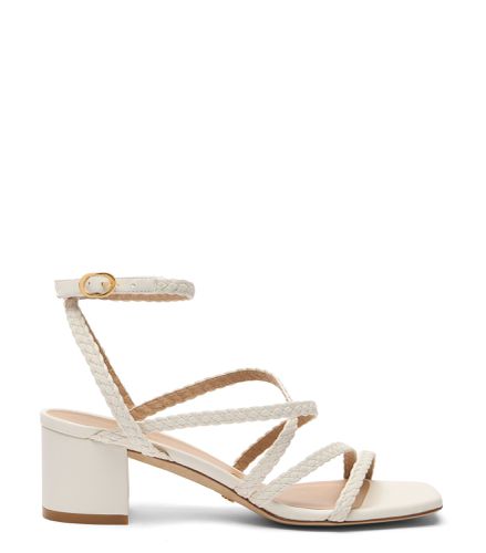 WOVETTE 50 ANKLE-STRAP SANDAL, Last chance, CRÈME, TRESSÉ - Stuart Weitzman - Modalova