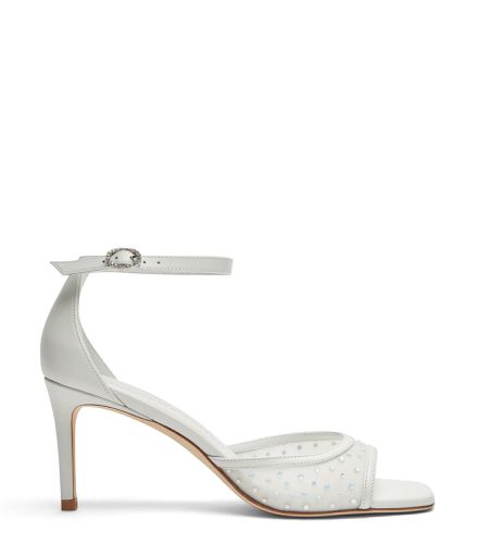 NUDISTIA 75 SANDAL, SANDALES, /FROSTED /, MESH/CRISTAL/CUIR DE VEAU LISSE - Stuart Weitzman - Modalova