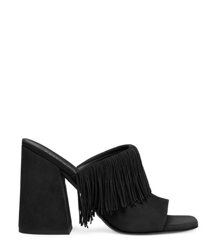 TIA FRINGE 100 SLIDE, SANDALES, , DAIM - Stuart Weitzman - Modalova