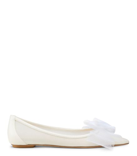 BLUSHING BOW FLAT, Last chance, CRÈME/, CUIR NAPPA LAQUÉ/MESH - Stuart Weitzman - Modalova
