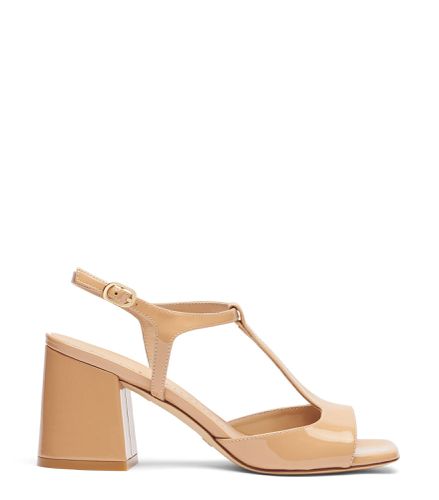 FLAREBLOCK T-STRAP SANDAL, SANDALES, , CUIR VERNIS - Stuart Weitzman - Modalova