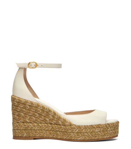 NUDISTIA ESPADRILLE WEDGE, CHAUSSURES COMPENSÉES, CRÈME, CUIR NAPPA LAQUÉ - Stuart Weitzman - Modalova